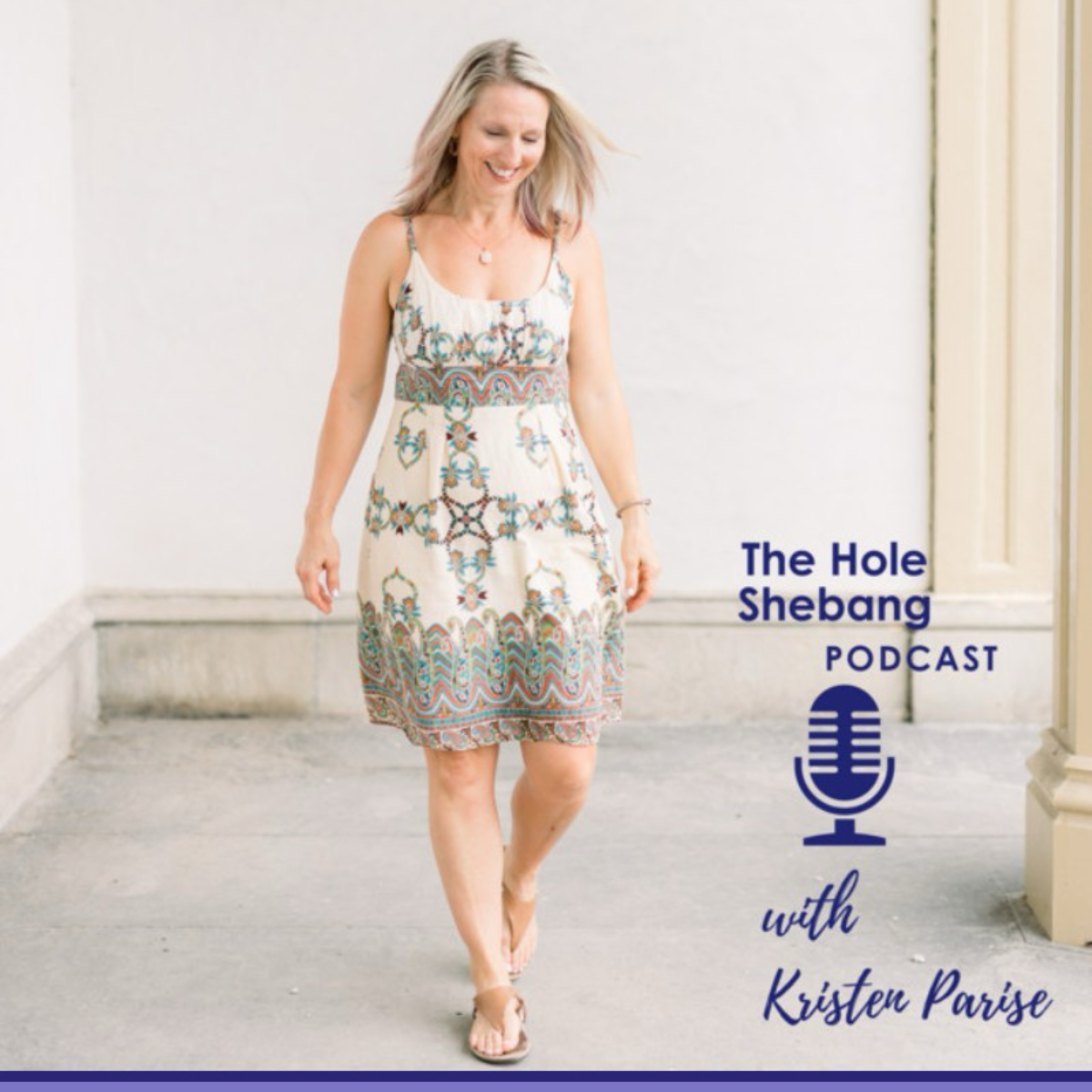 The Hole Shebang cover art — Kristen Parise in an embroidered dress